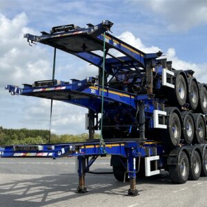 Dennison Tri-Axle Sliding Skeletal Trailers - Stack of Three - (C423192)