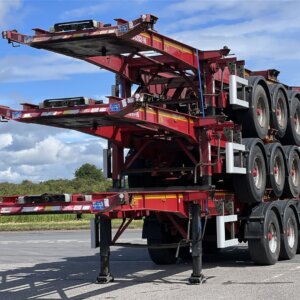 Dennison Tri-Axle Sliding Skeletal Trailers - Stack of Three - C418363