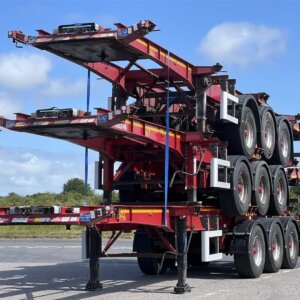 Dennison Tri-Axle Sliding Skeletal Trailers - Stack of Three - C418349