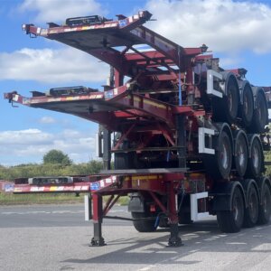 Dennison Tri-Axle Sliding Skeletal Trailers - Stack of Three - C433853